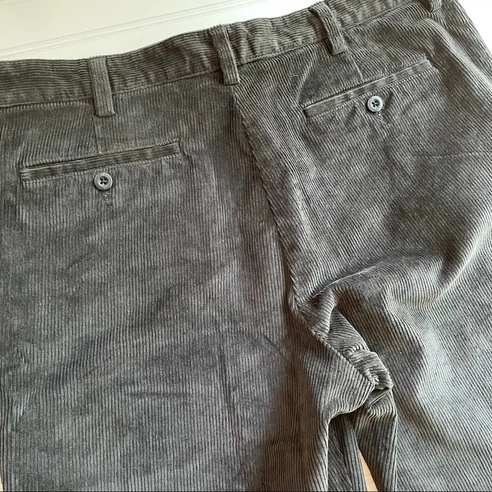L.L. Bean Country Corduroy Pant Trouser Black Size 36W x 31L Classic Fit